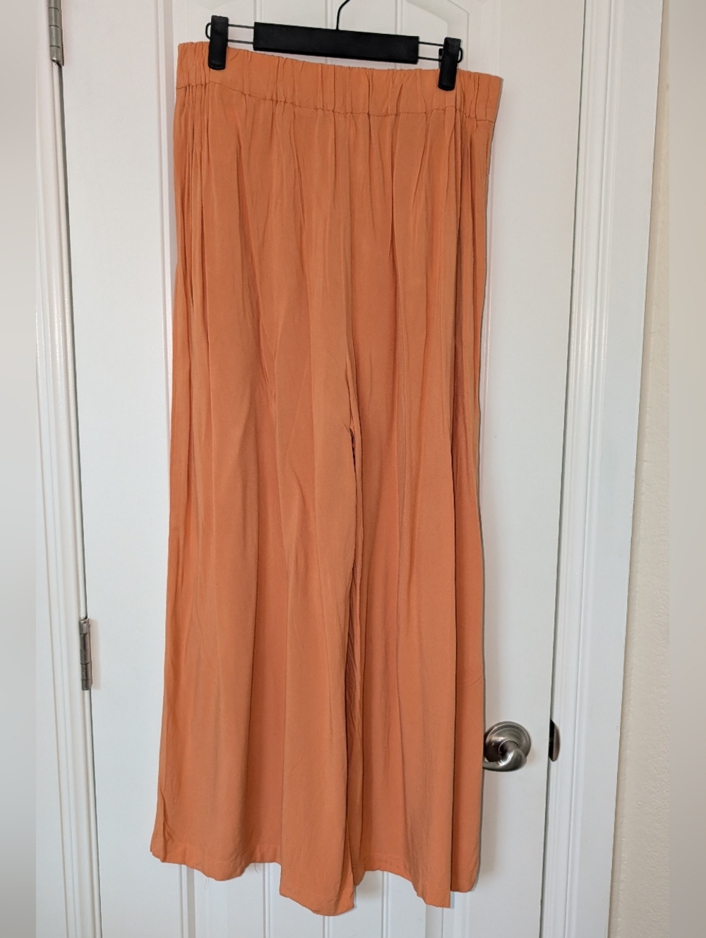 Lascana Wide Leg High-Waist Pants in Peach L/XL - Picture 3 of 5
